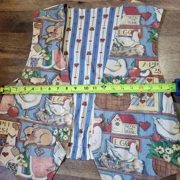 Handmade Vintage Reversible Chicken Vest Size Large - Picture 3 of 4